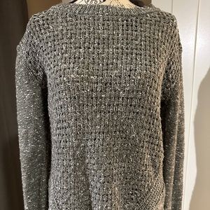 Madison Lilly Gray Heathered Knit Sweater, Sz Med